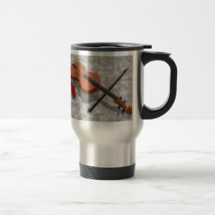 O violino & o rosa: Caneca de viagem feita sob