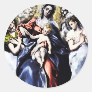 O Virgin e a criança com etiquetas do St. Martina