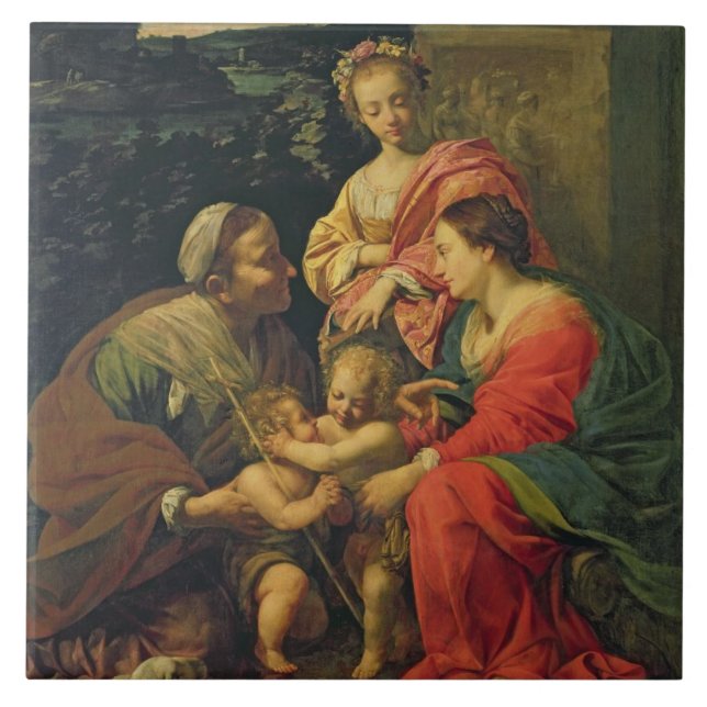 O Virgin e a criança com St. Elizabeth, o Infan (Frente)