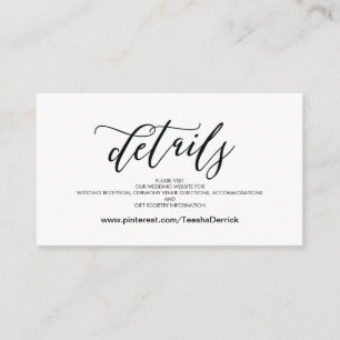 O Web site perfeito do casamento detalha o cartão