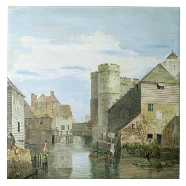 O Westgate, Canterbury (bodycolour no papel) (Frente)