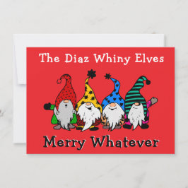 O Whiny Elves Feliz Qualquer Convite de festas