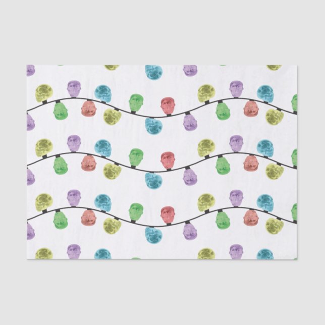 O Xmas do crânio ilumina o lenço de papel (Frente )