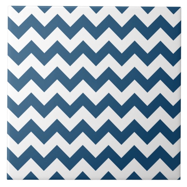 O ziguezague dos azuis marinhos listra o teste (Frente)