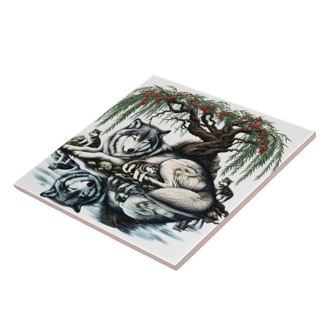 Oásis da Família Serene Wolf em Natureza Idílica (Lateral)