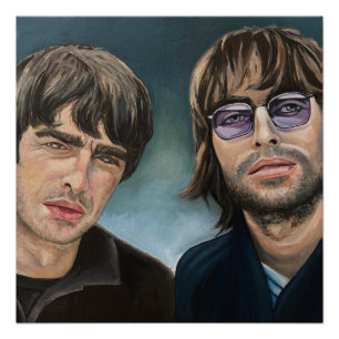 Oasis Gallagher Brothers Oil Painting Impressão