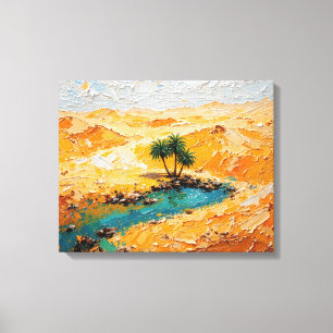 Oasis na Parede de Canvas do Deserto Premium