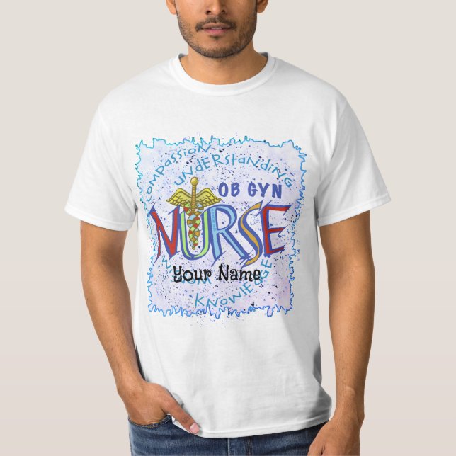 Ob Gyn Nurse Motto ama camiseta personalizada enfe (Frente)