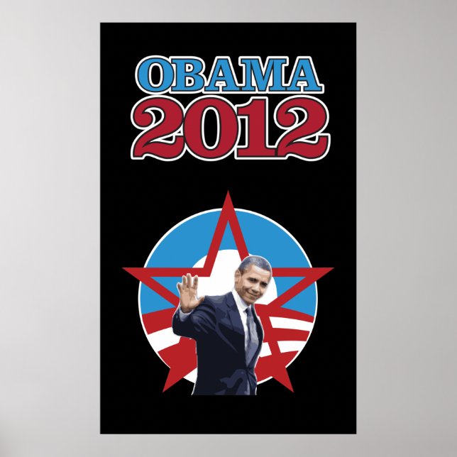 Obama 2012 Poster preto (Frente)