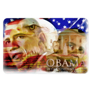 Obama, 44-45th ímã de President_ PrePremium Flex