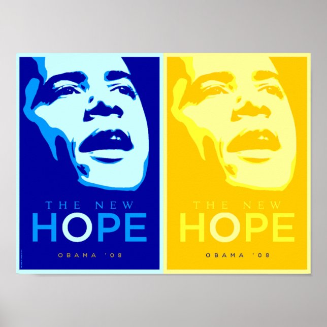 Obama - A Nova Esperança Azul e Poster Dourado (Frente)