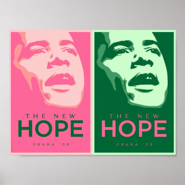 Obama - A Nova Esperança Rosa e Verde Poster 2 (Frente)