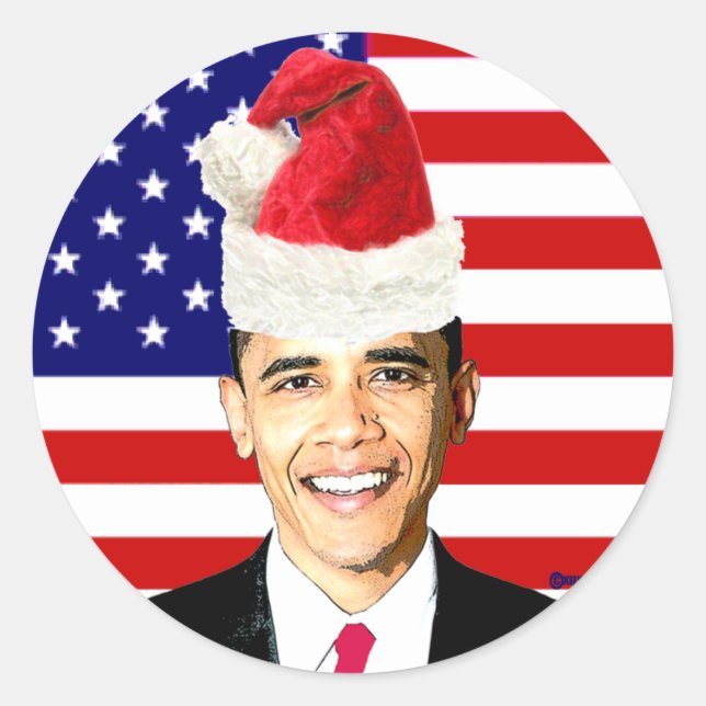 Obama adesivos de Natal (Frente)