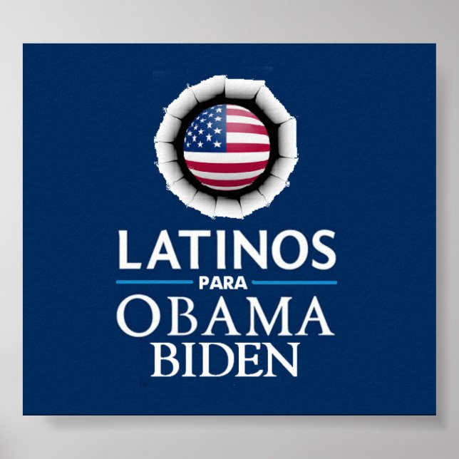 Obama Biden LATINOS Poster (Frente)
