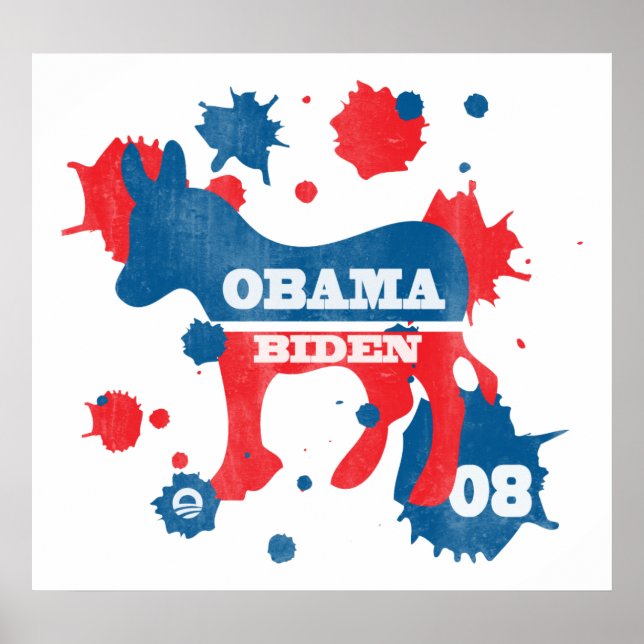 Obama Biden Paint Poster (Frente)