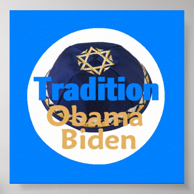 Obama Biden YARMULKE Poster (Frente)