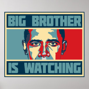Obama Big Brother Está Assistindo Poster