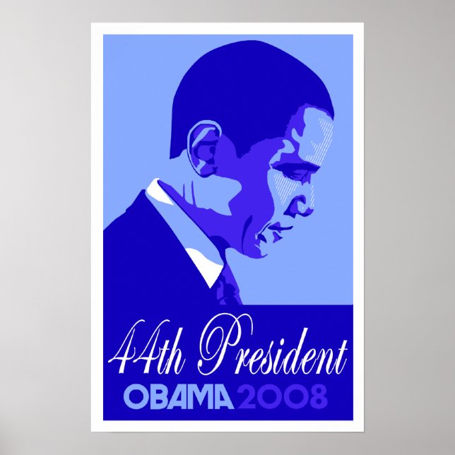 Obama Blue 44 Presidente Poster (Frente)