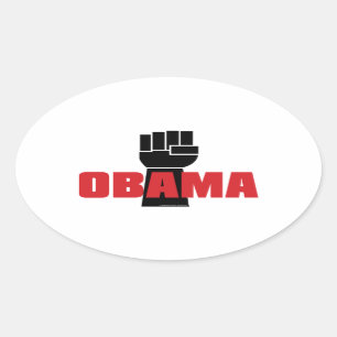 Obama Certo! Adesivos de Punho Negro