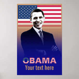 Obama com texto - Poster - modelo
