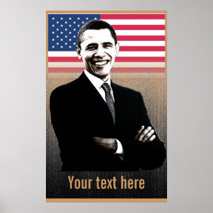Obama com texto - Poster - modelo