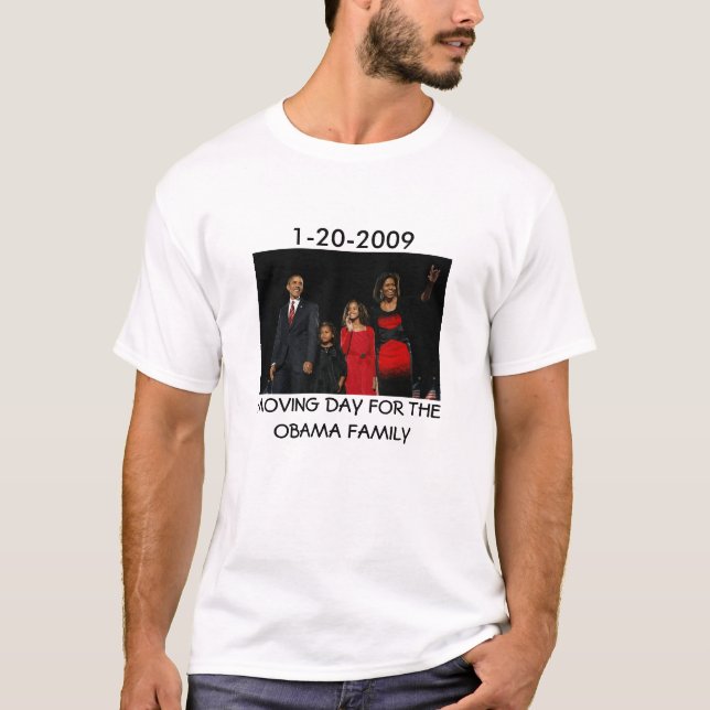 OBAMA - Dia de Movimento - Camisa T de Inauguração (Frente)