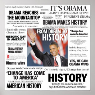 Obama: Do Sonho à Poster da Manchete da História