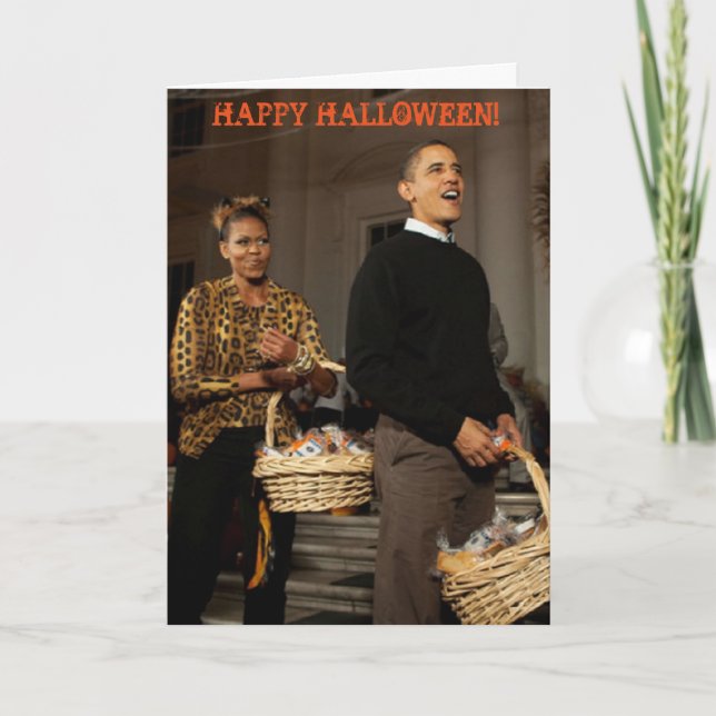 Obama Happy Halloween - Cartão Saudável (Frente)