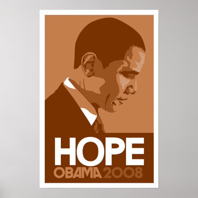 Obama - Hope Brown Poster (Frente)