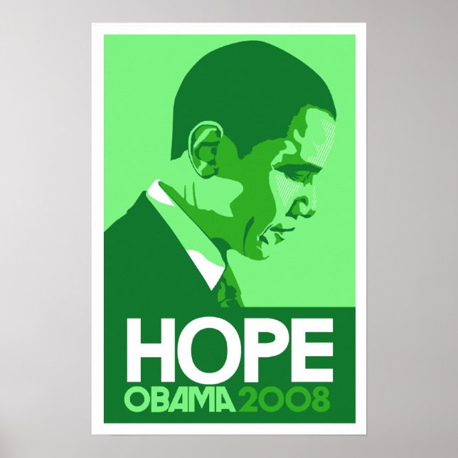 Obama - Hope Dark Green Poster (Frente)