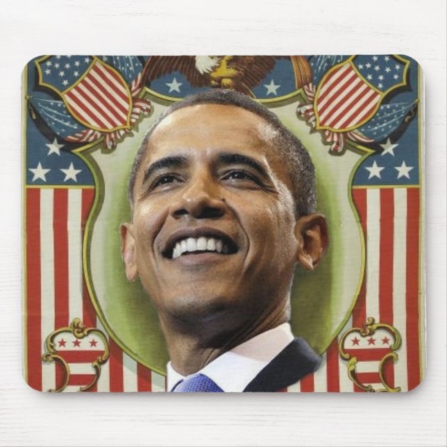 Obama Mousepad patriótico (Frente)