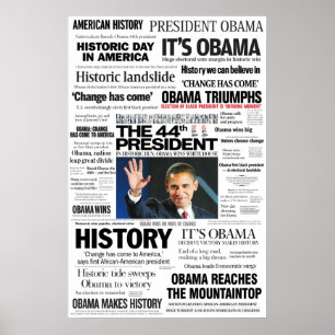 Obama: O 44o presidente Título Colagem Poster
