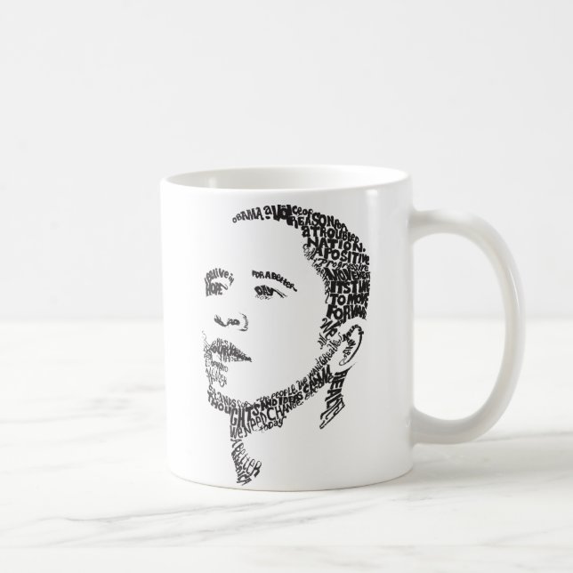 Obama: Palavras da caneca da esperança (Direita)