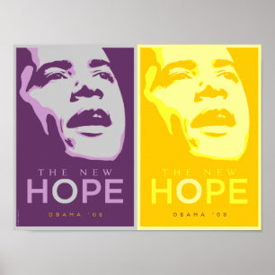 Obama poster roxo & Dourado da esperança nova
