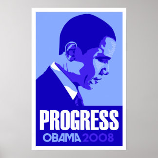 Obama - Progress Blue Poster
