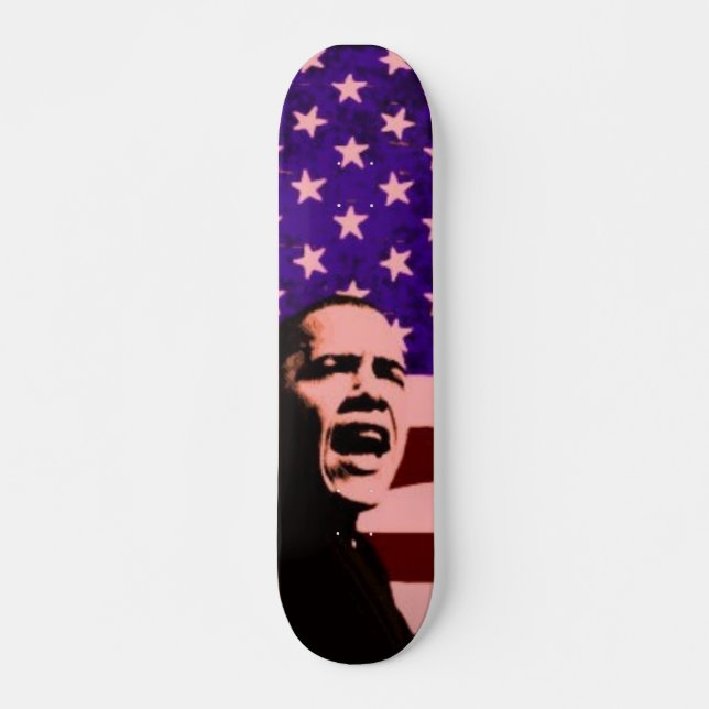 Obama US Flag Skateboard Deck (Frente)