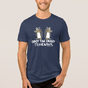 Obedeça o t-shirt louco dos pinguins
