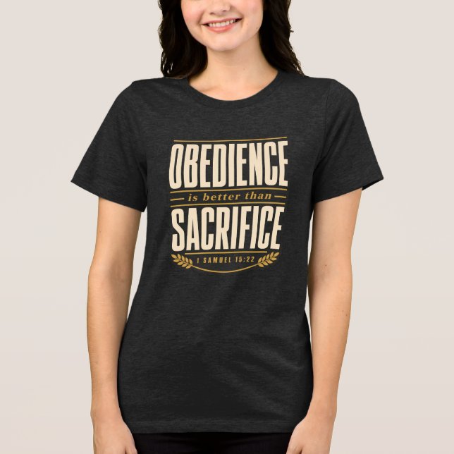 Obediência é Melhor do que Sacrifício Fé Cristã (Frente)