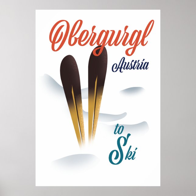 Obergurgl Áustria Ski poster (Frente)
