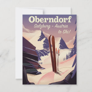Oberndorf,Salzburg,Áustria, cartaz de esqui