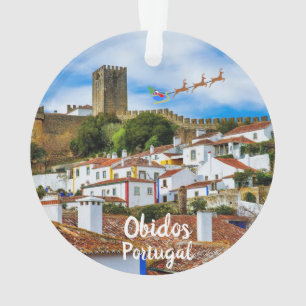 Obidos, Portugal Enfeites de natal Panorâmico