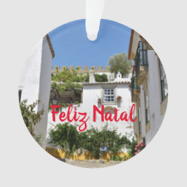 Obidos, Portugal Enfeites de natal Panorâmico