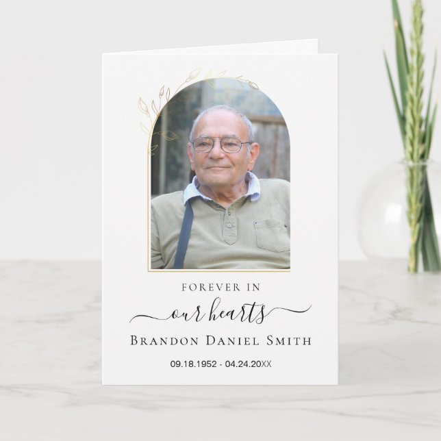 Obituário Funeral de Serviço com Cartões de agrade (Frente)