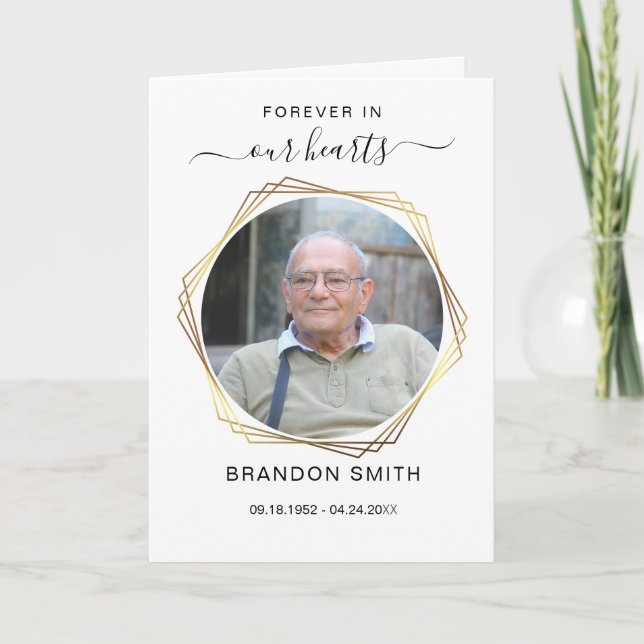 Obituário Funeral de Serviço com Cartões de agrade (Frente)