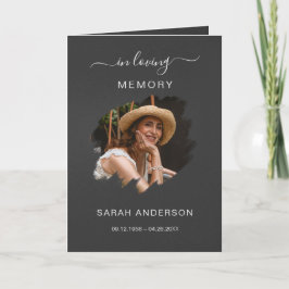 Obituário Funeral de Serviço com Cartões de agrade