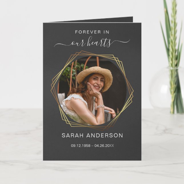 Obituário Funeral de Serviço com Cartões de agrade (Frente)