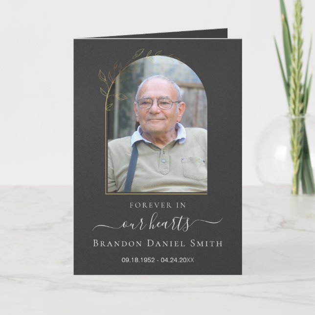 Obituário Funeral de Serviço com Cartões de agrade (Frente)