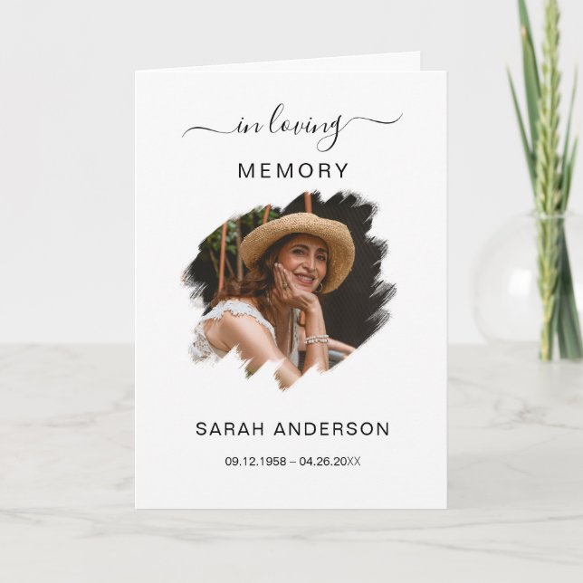 Obituário Funeral de Serviço com Cartões de agrade (Frente)