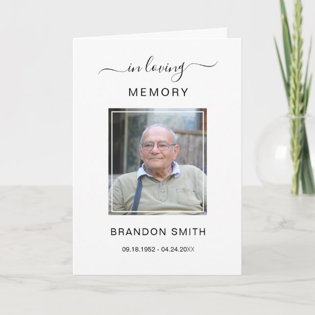 Obituário Funeral de Serviço com Cartões de agrade (Frente)