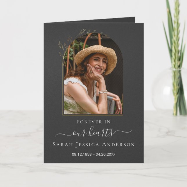 Obituário Funeral de Serviço com Cartões de agrade (Frente)